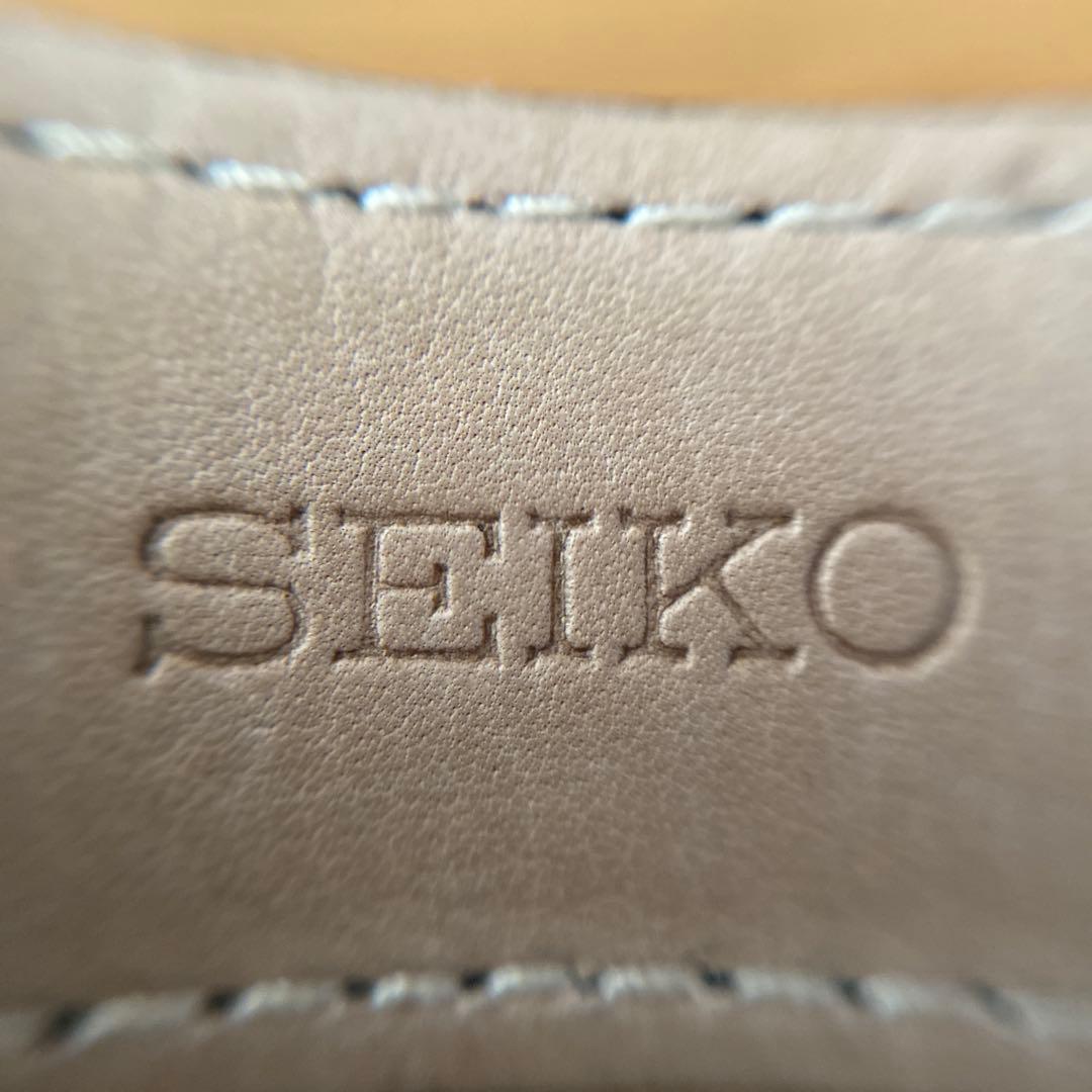 セイコー　ガランテ用純正クロコダイルベルト24mm ブラック