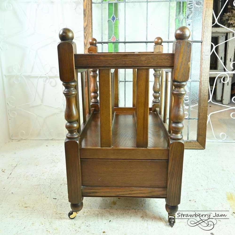 L3705-203 英国アンティーク オールドチャーム マガジンラック 本棚