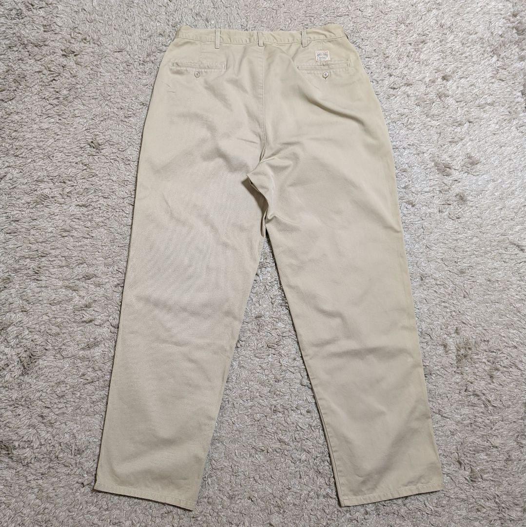 90s ラルフローレン USA製 初期タグ 2タック ポロチノ ベージュ W36