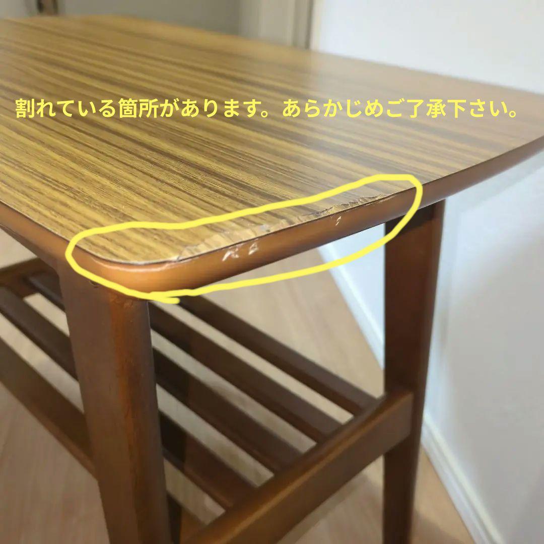 カリモク60 サイドテーブル　角割れあり