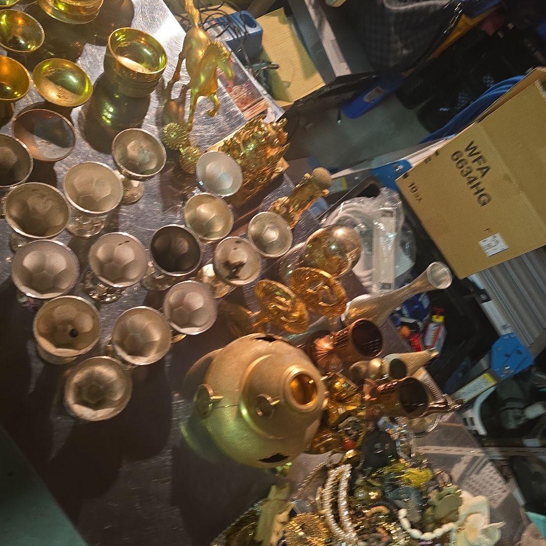 大量まとめ12.3キロ　金杯・銀杯・置物・24K・アクセサリーなど