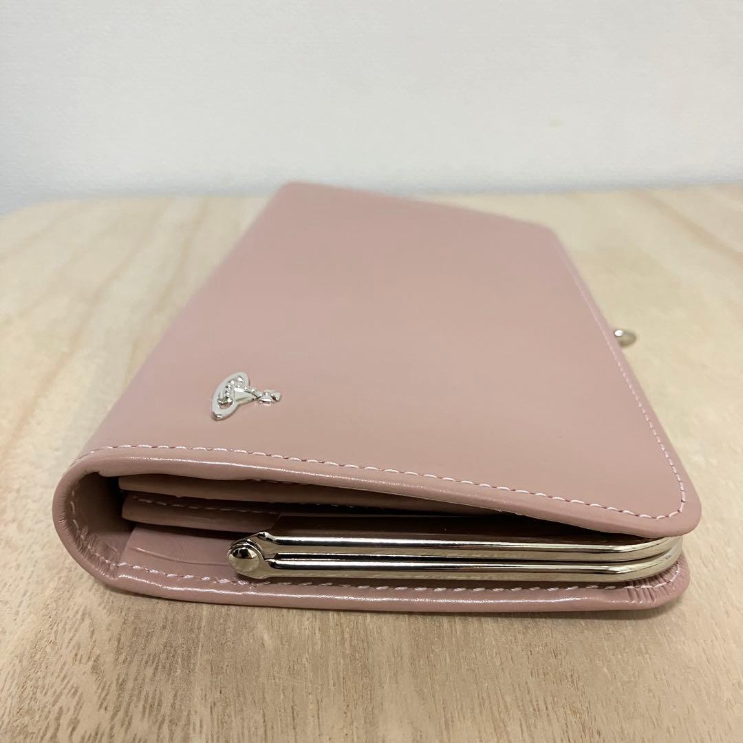 訳あり極美品✨Vivienne Westwood✨がま口長財布✨ピンク