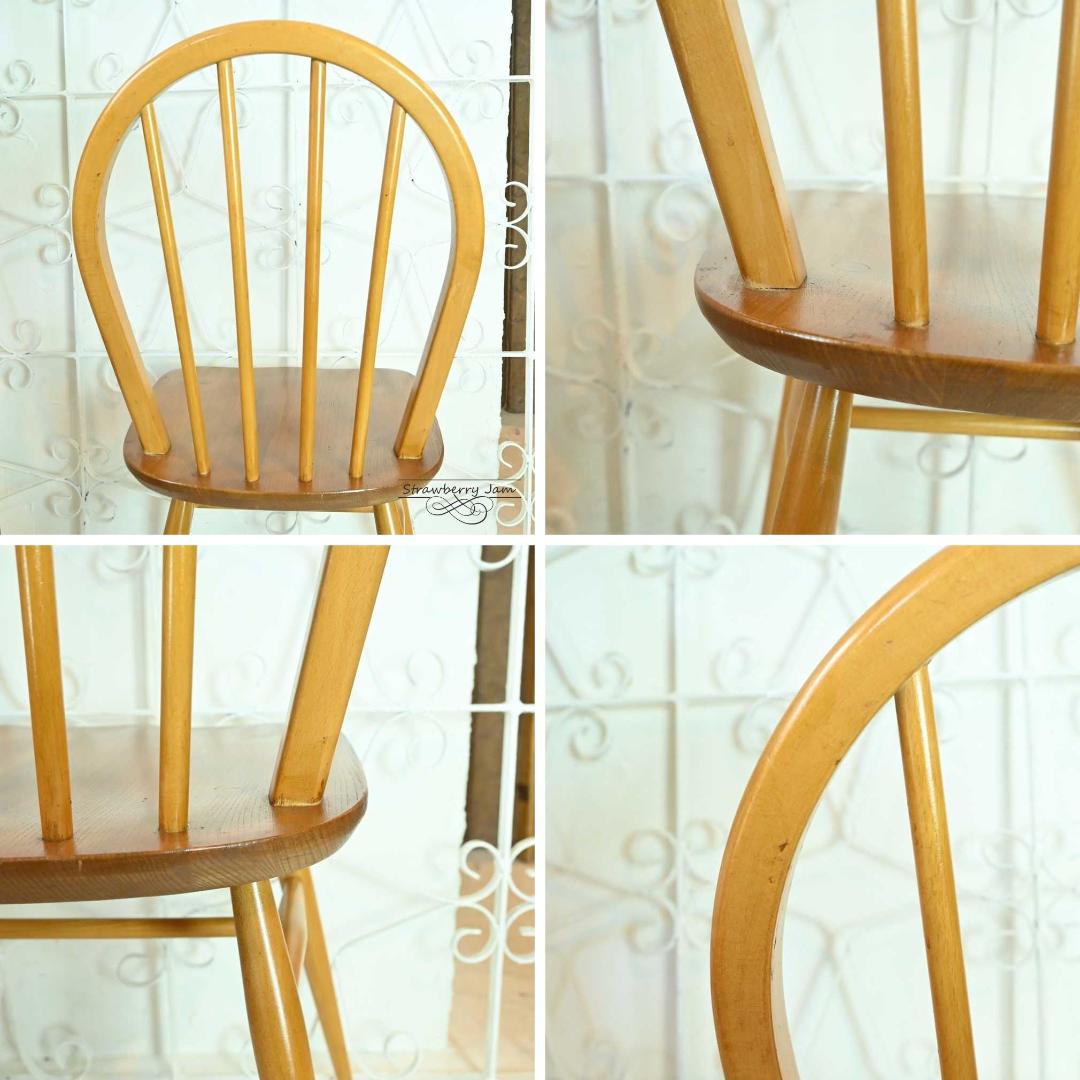 L3705-300-3 英国ヴィンテージ アーコールチェア フープバック ４本