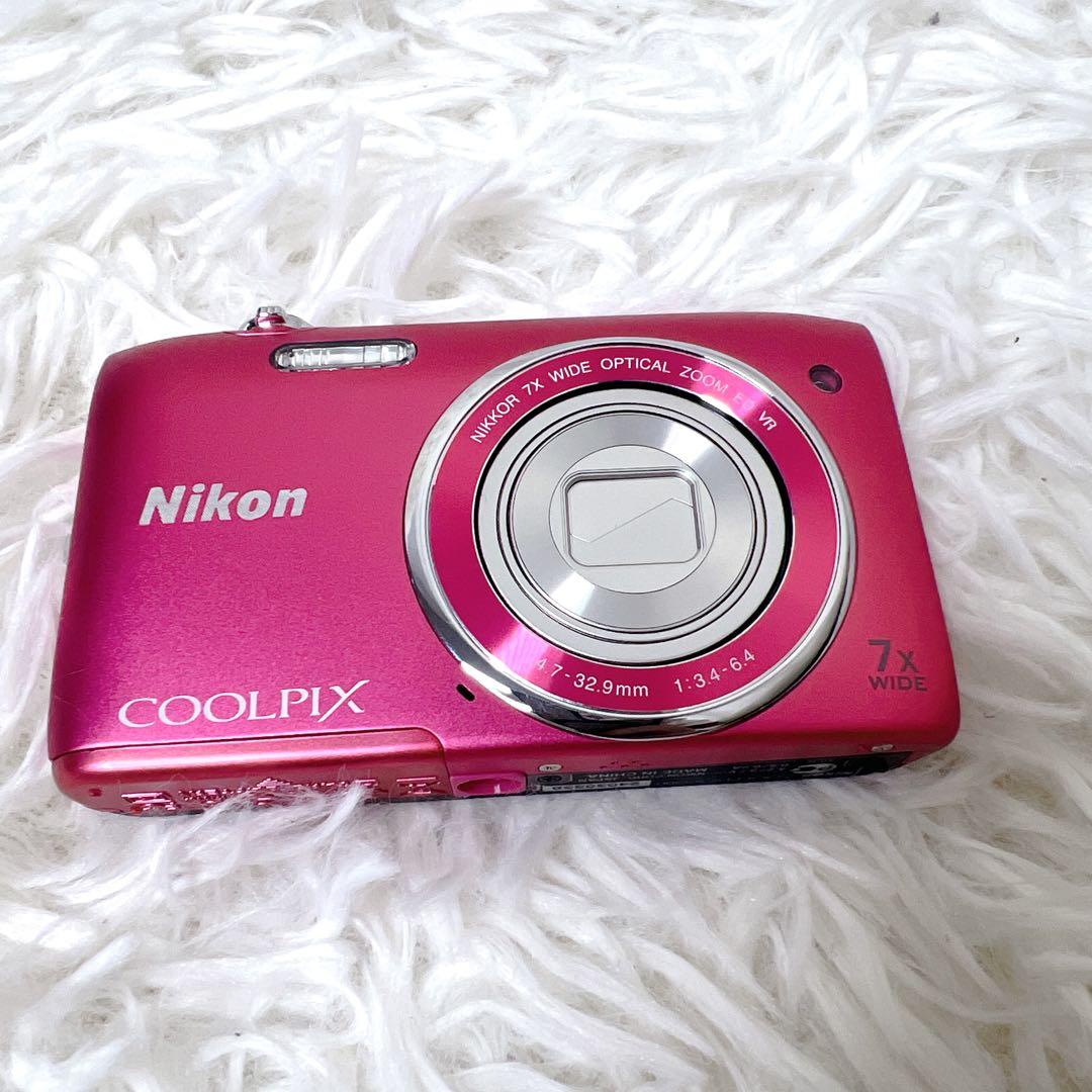 動作確認済✨Nikon COOLPIX S3500 ピンク デジカメ 付属品多数