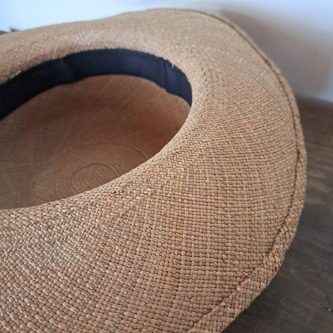 アンティーク　本パナマ帽　ハット　帽子　ヴィンテージ　レトロ　おすすめ品　美品