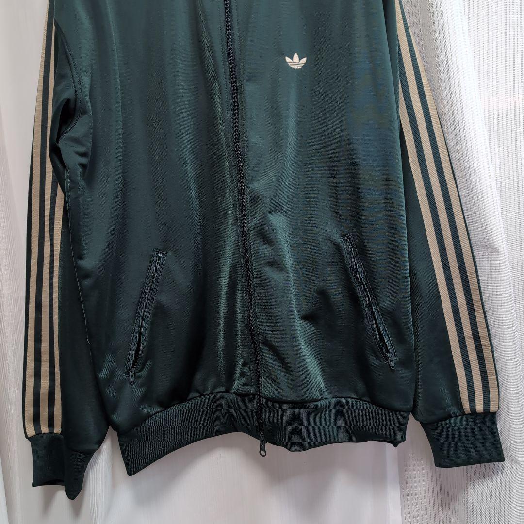 【古着】adidas ダークグリーン ジップアップジャージ