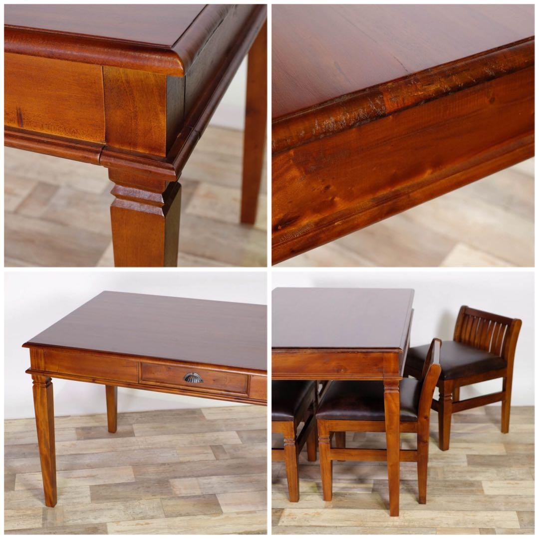 A 新品 アジアン ダイニングテーブル L カントリー カフェ アンティーク