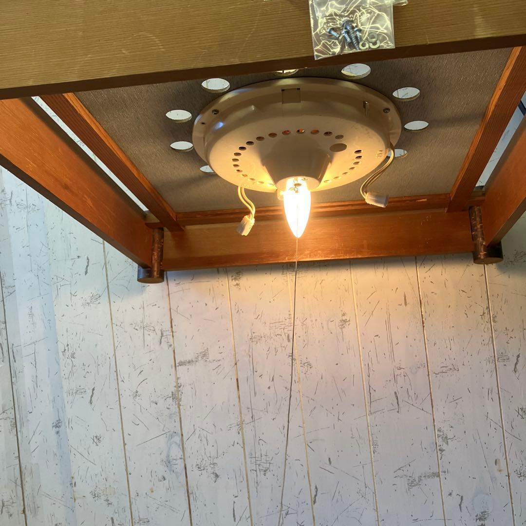 昭和レトロ ナショナル 座敷電燈笠 蛍光灯 ペンダント 木製 ウッドライト