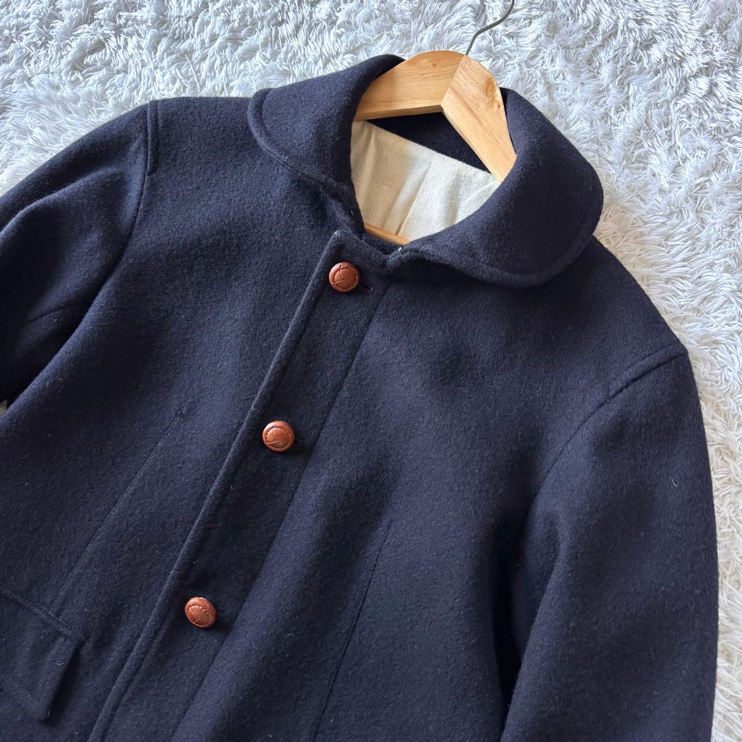 極美品　リングヂャケット　メルトン　ピーコート　クルミボタン　ネイビー　紺　46