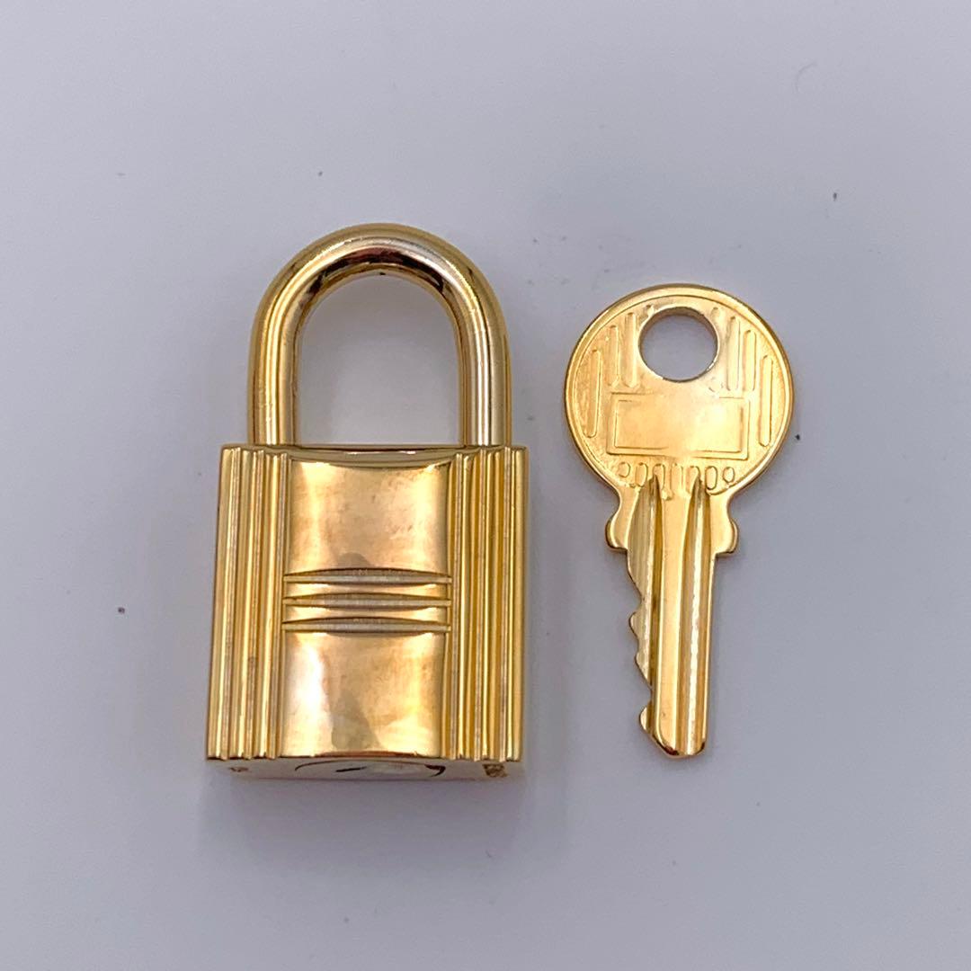 HERMES エルメス カデナ 120番 ゴールド24Kメッキ 鍵付き 南京錠