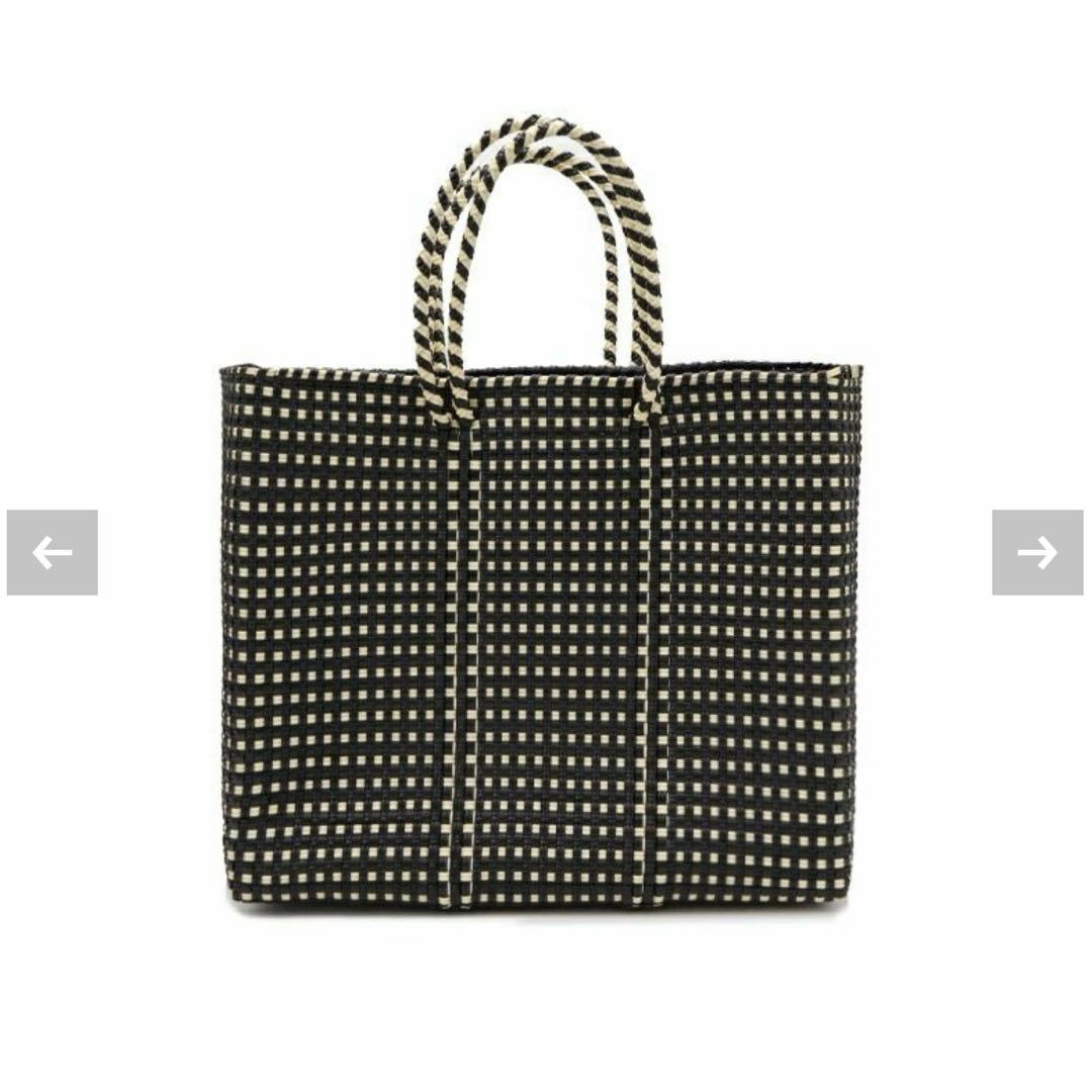 メルカドバッグ　レトラ　MINI CHECK ブラック　Mサイズ