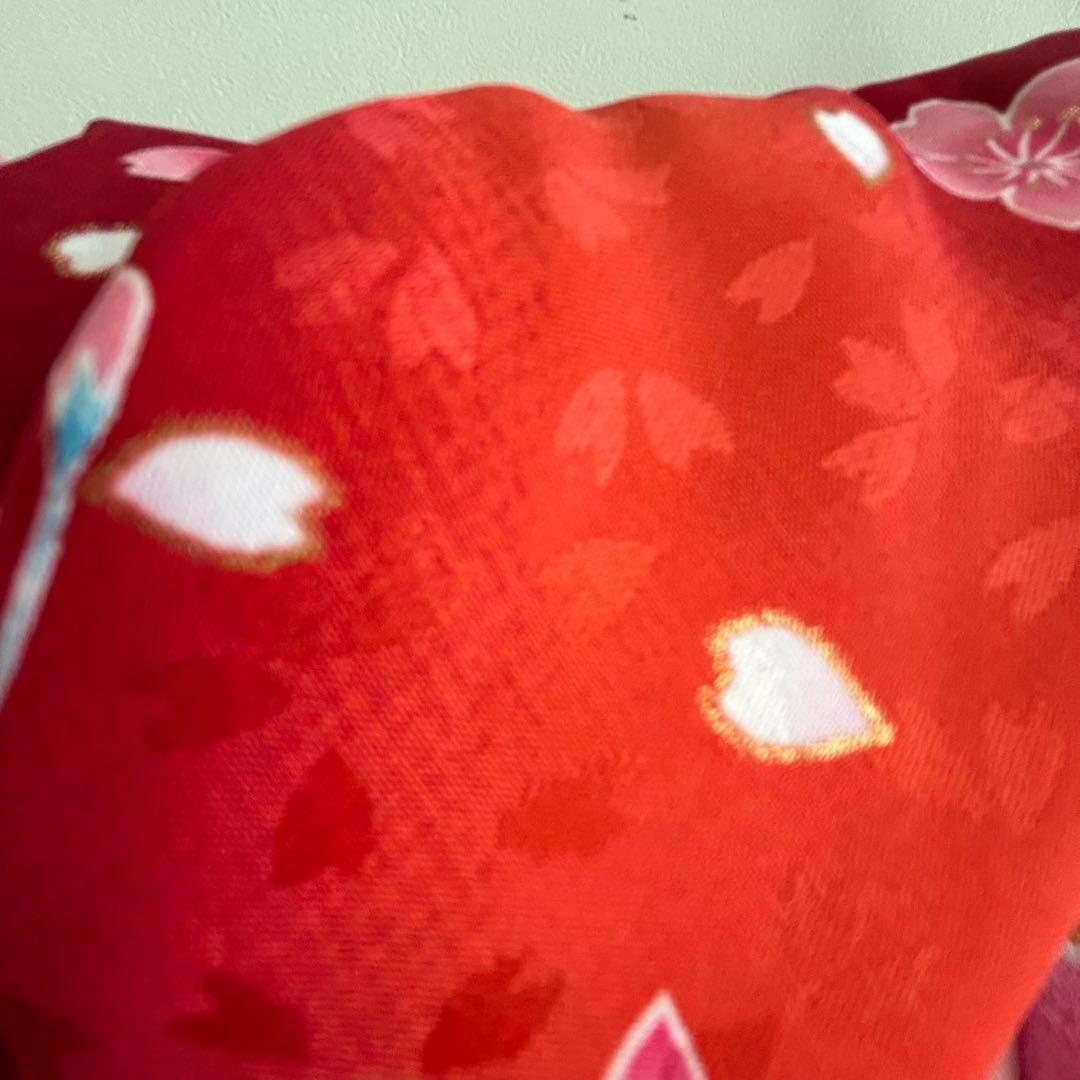 フルセット新品未使用　箱入り　七五三3歳　被布＆長着＆長襦袢＆小物　赤ピンク