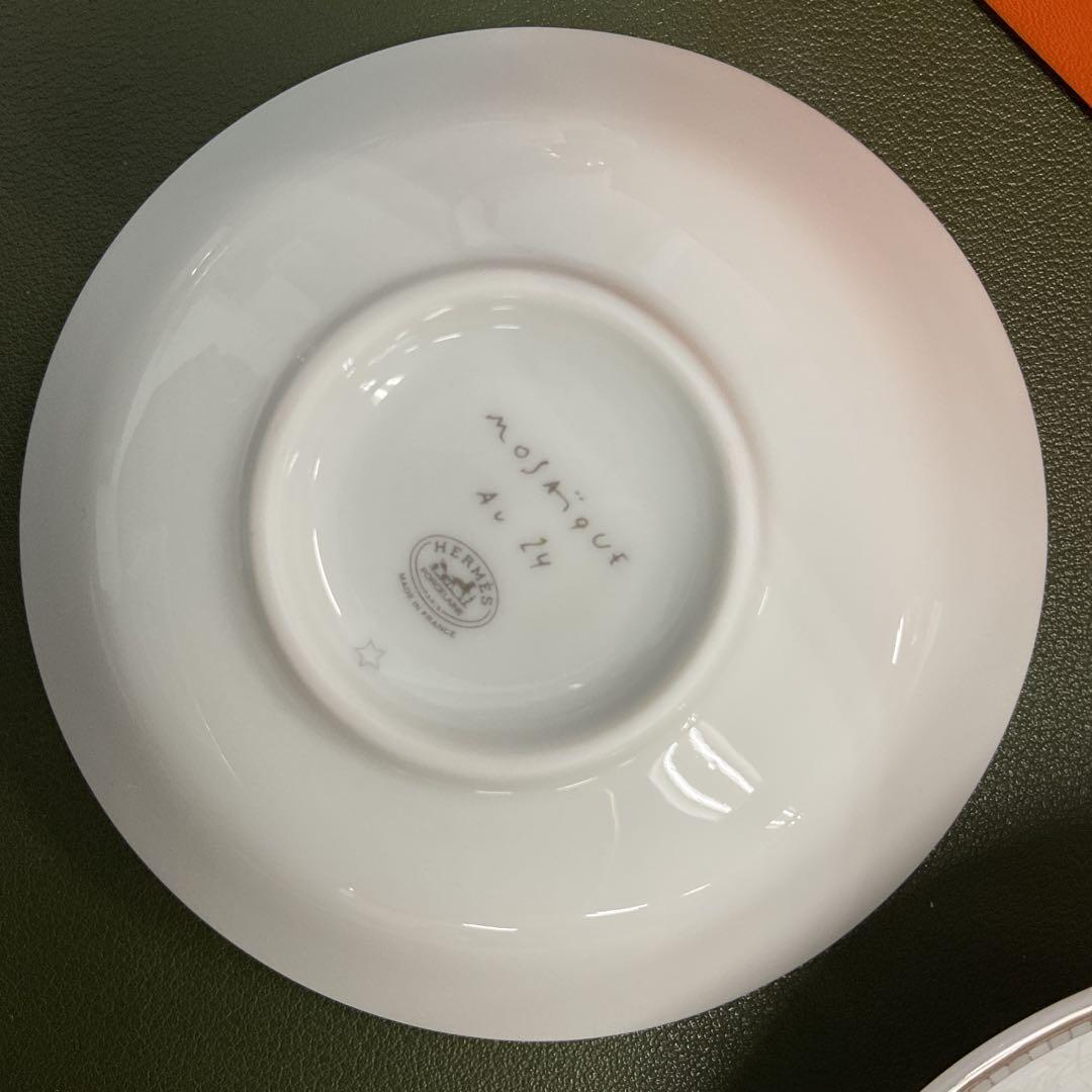 H6393 HERMES エルメス　モザイク　デザイン 皿2枚セット