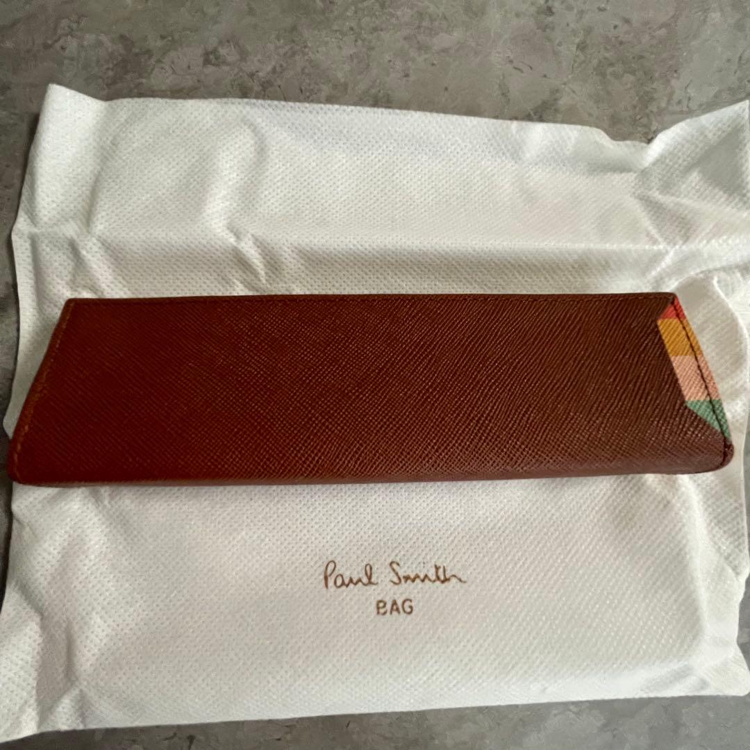 Paul Smith ポールスミス　ペンケース　ブラウン茶色 レザー 筆箱