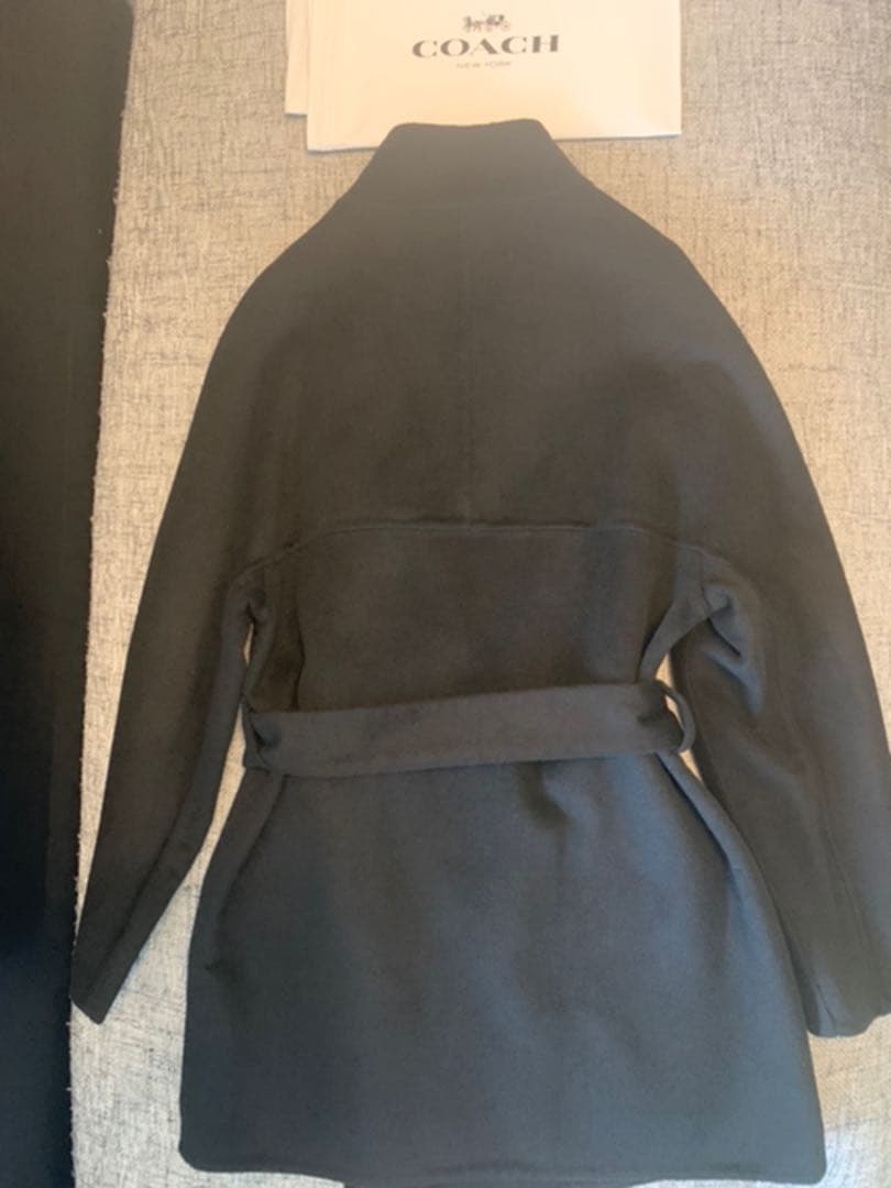 売り切り価格！未着用タグ付きコーチウールコートブラックS