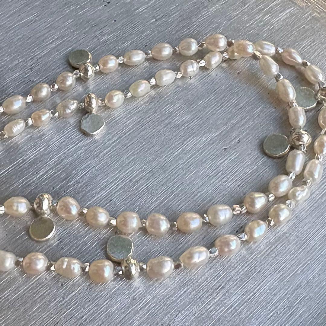 パール カレンシルバー ネックレス