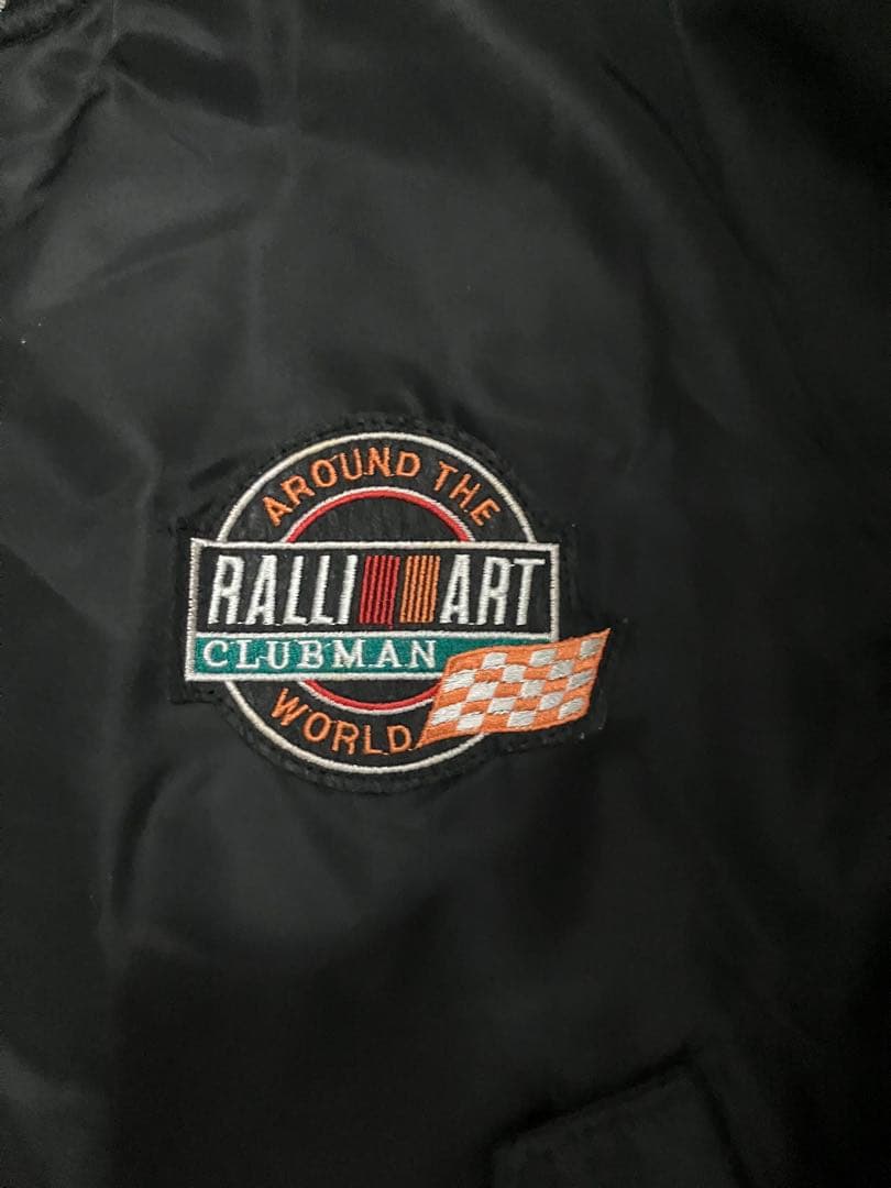 【★美品★希少品‼️】三菱ラリーアート‼️ロゴ刺繍ワッペンブルゾン スタジャン