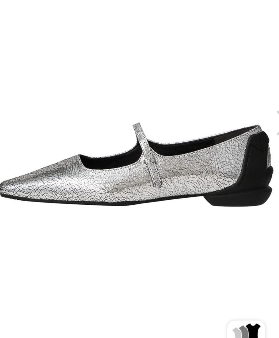 新品⭐︎SHISEI シルバー メリージェーン フラットシューズ