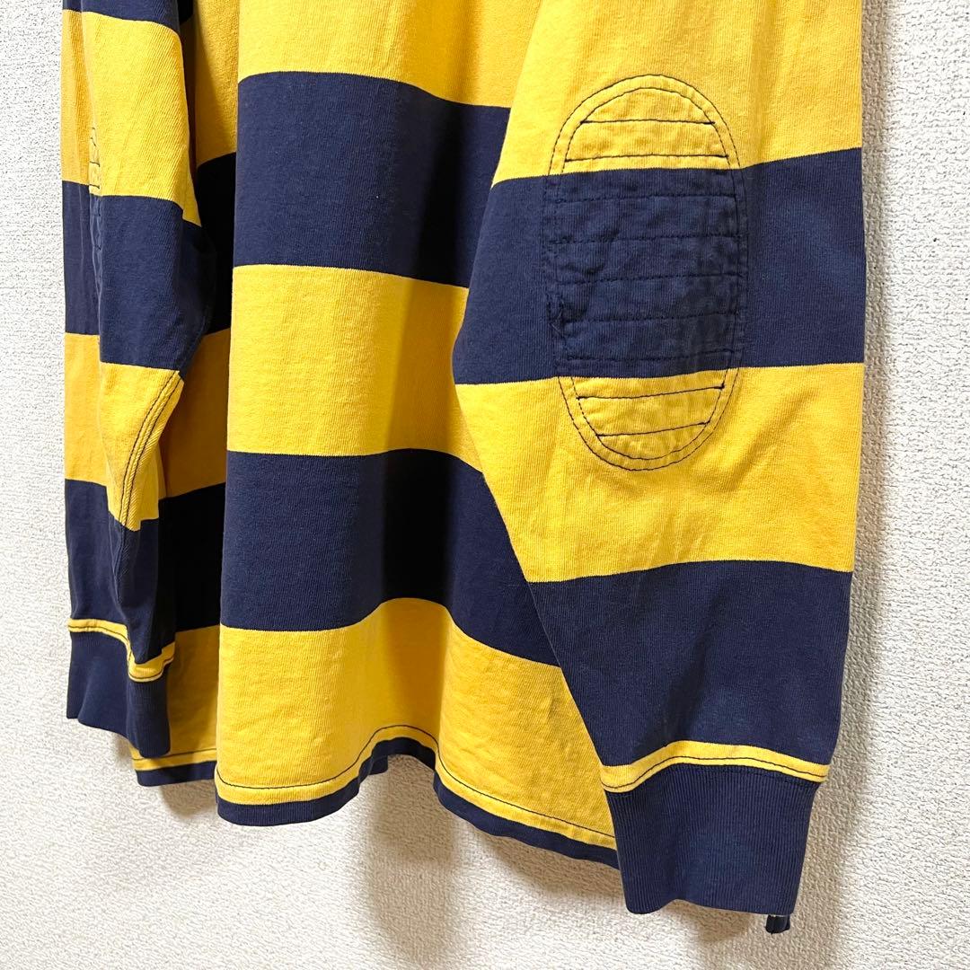 【良品】POLO Ralph Lauren 太ボーダー ラガーシャツ 3XB