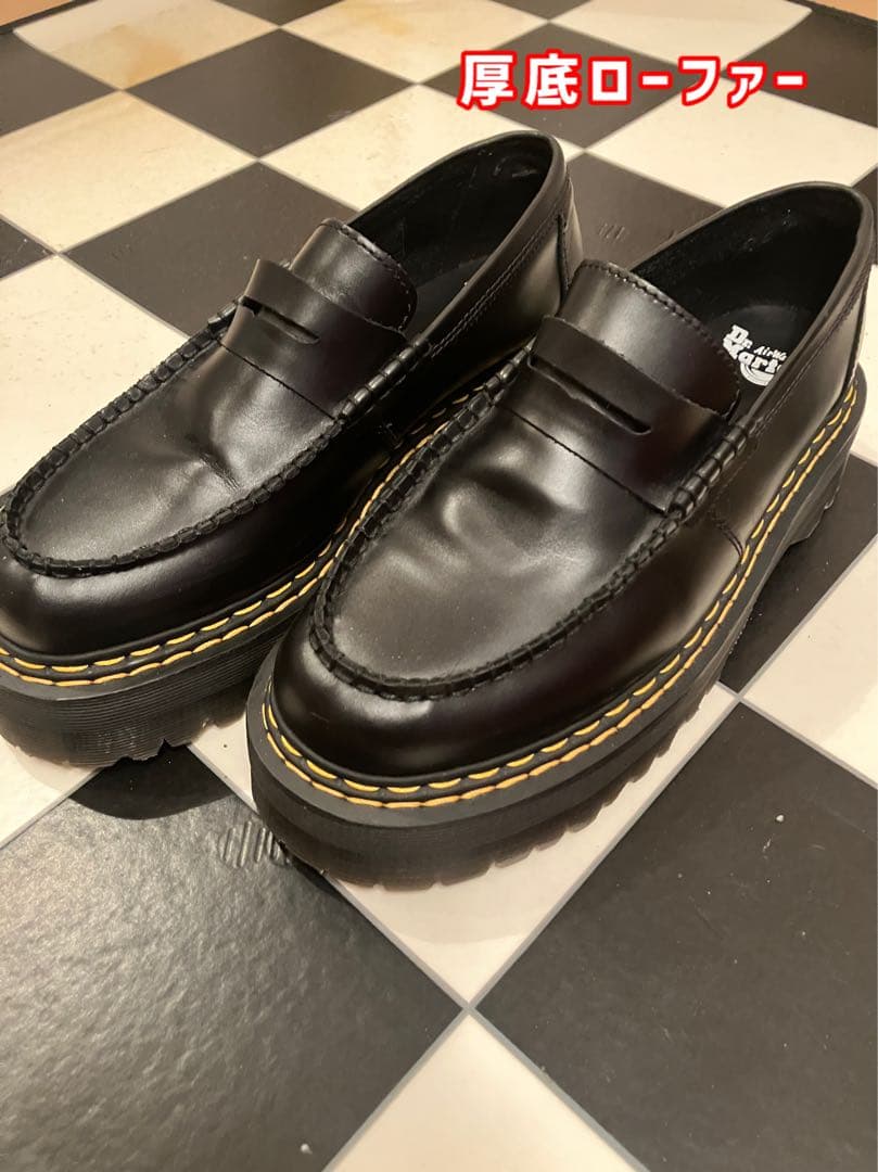 Dr. Martens 厚底ローファー ブラック