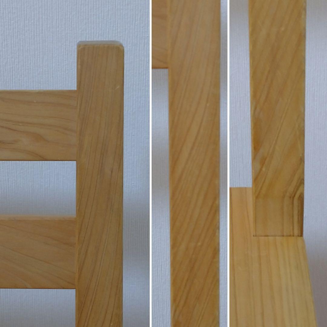 日本製　キシル　国産ヒノキ　無垢材　軽量　木製 椅子　簡易椅子