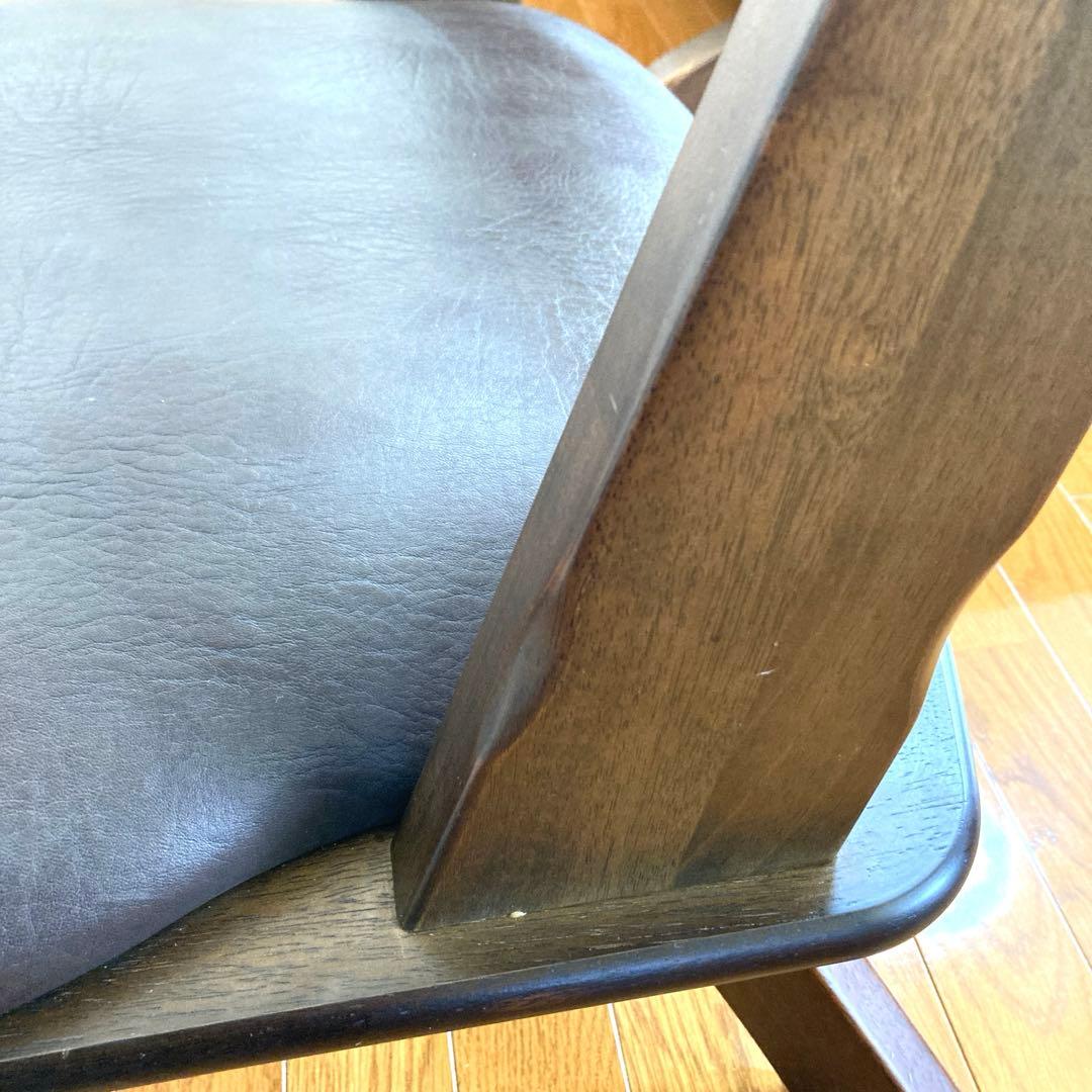 HIRATA 木製座椅子 ロータイプ1人掛け回転椅子