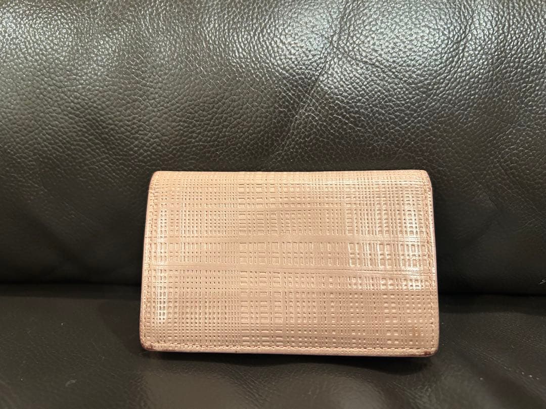 LOEWE ベージュ 型押し名刺入れ