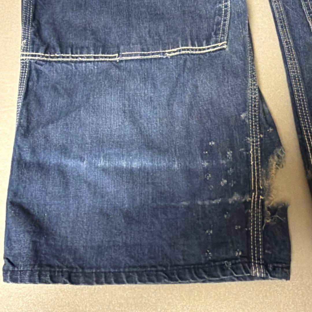 60s カーハート デニム オーバーオール エプロン付 ビンテージ ダブルニー