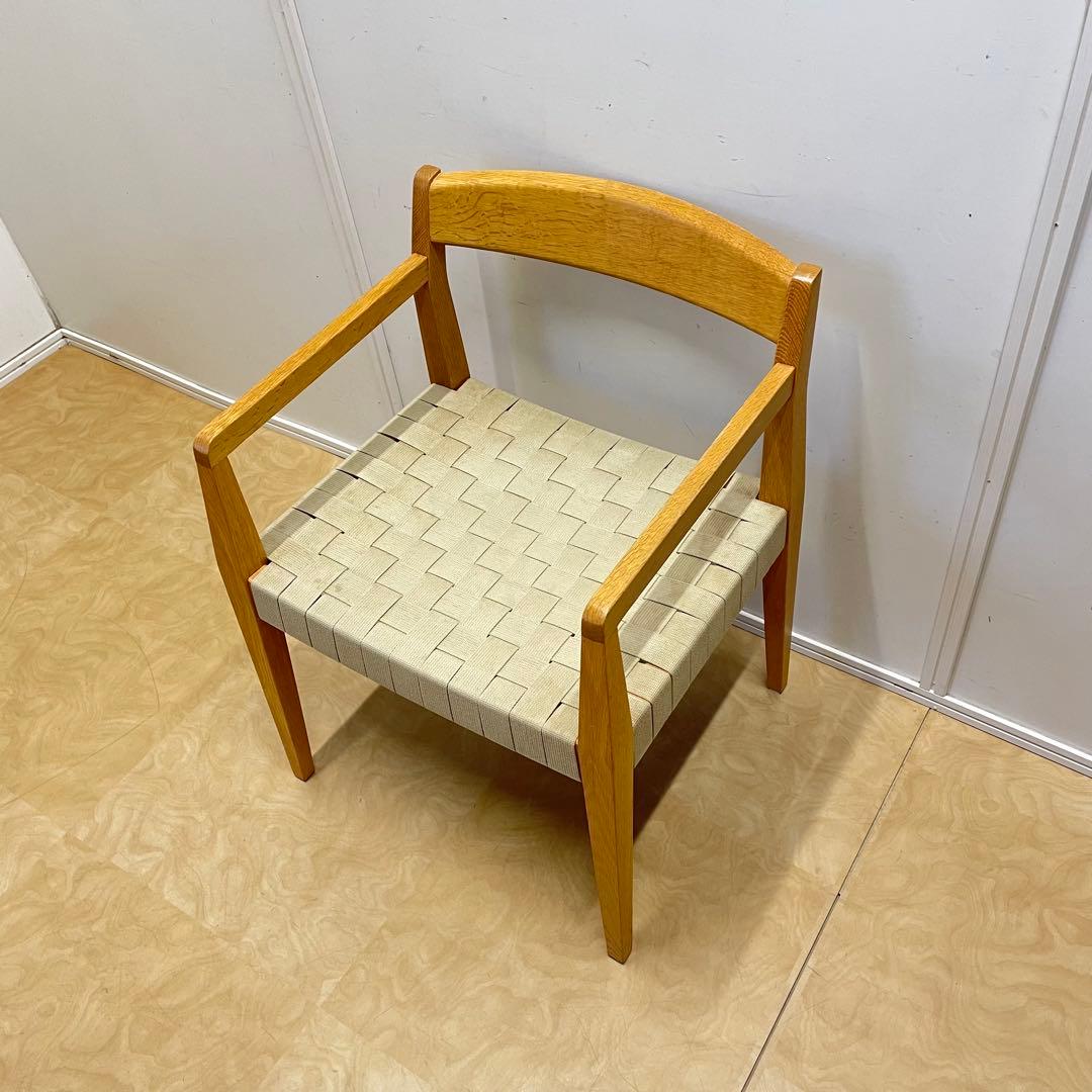 ビンテージ アームチェア チェア 椅子 イス 北欧スタイル オーク材 布テープ