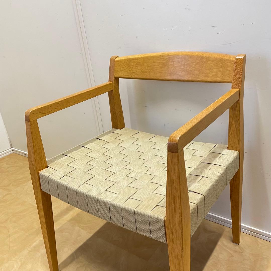 ビンテージ アームチェア チェア 椅子 イス 北欧スタイル オーク材 布テープ