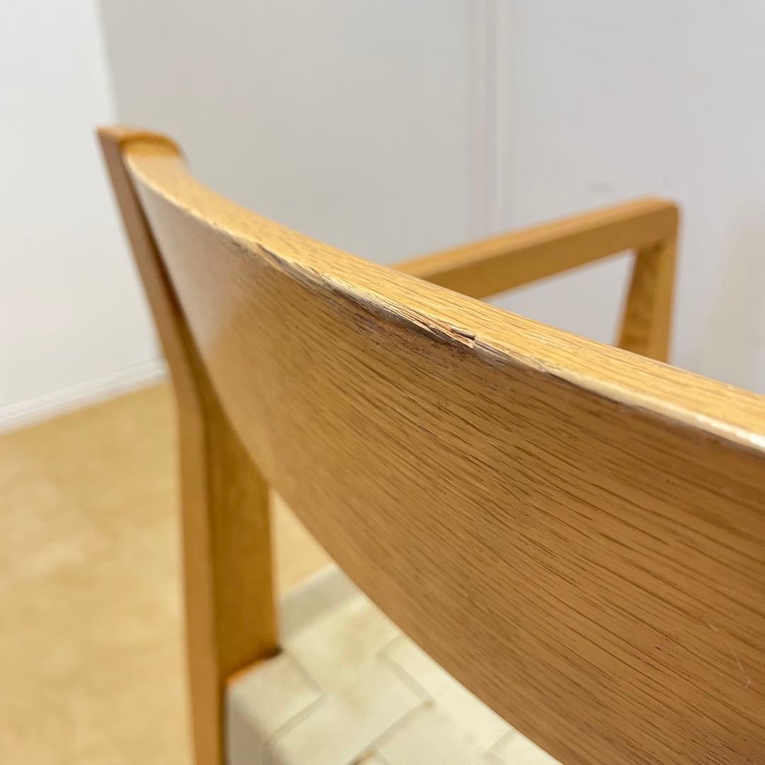 ビンテージ アームチェア チェア 椅子 イス 北欧スタイル オーク材 布テープ