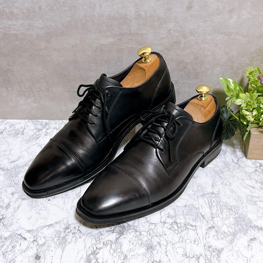 【COLE HAAN コールハーン】ドレスシューズ 革靴 キャップトゥ 黒 美品