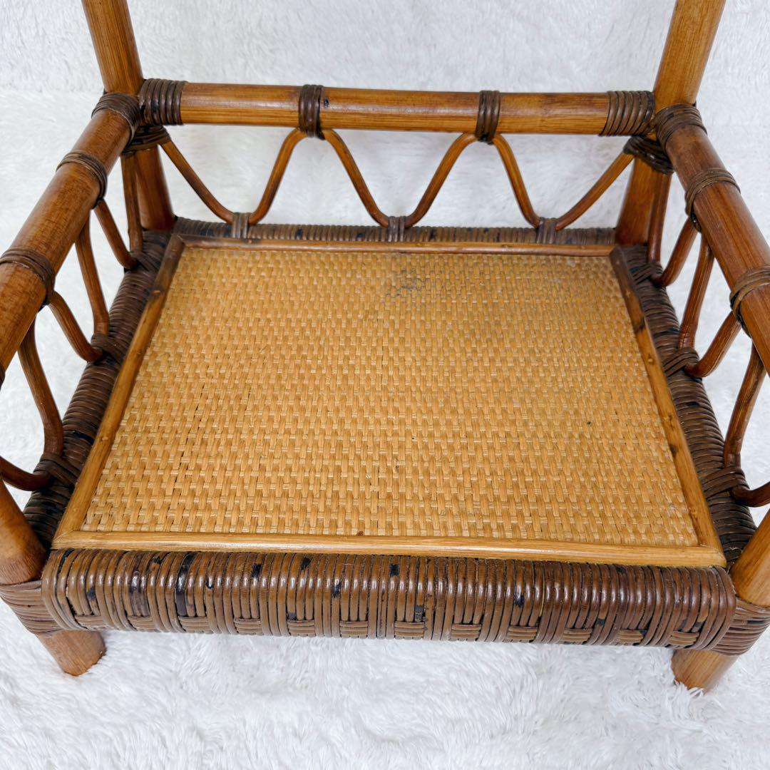 ヴィンテージ　Kazama　籐 ラタン シェルフ シェルフL　4段　自然素材