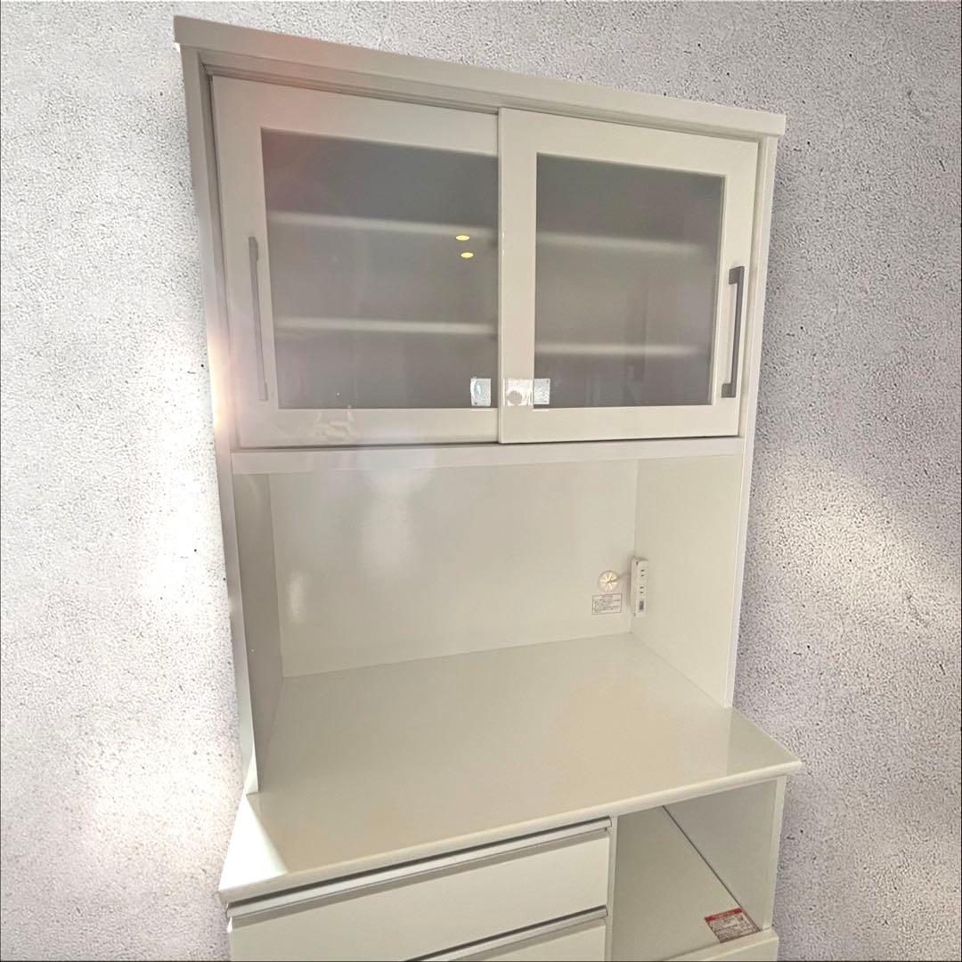 美品 たのめる便 ニトリ キッチンボード レジューム幅90 収納棚