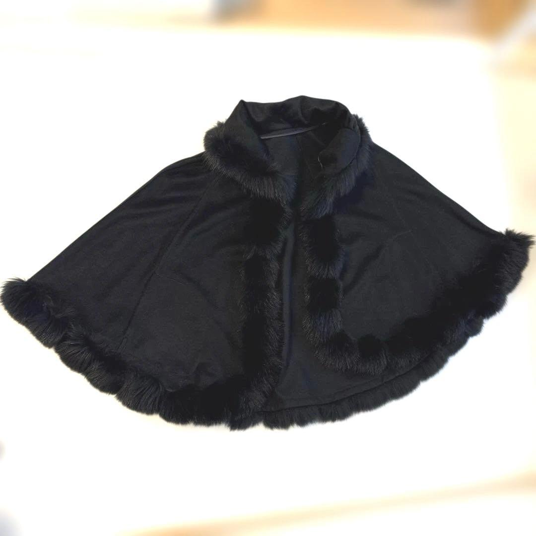 極美品✨LAVITA ポンチョ ケープ カシミヤ100% ブルーフォックス 40