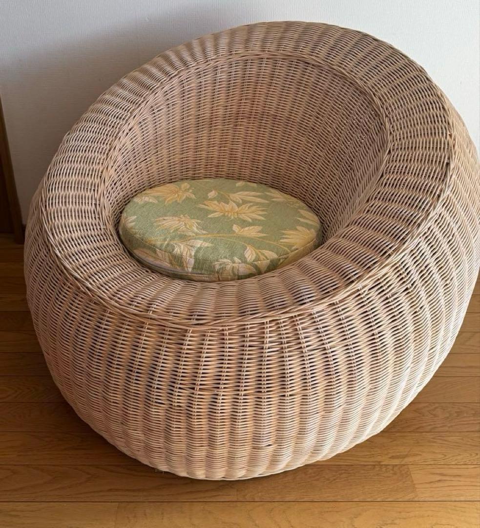 藤ラタンアームチェア　椅子　スツール　座椅子