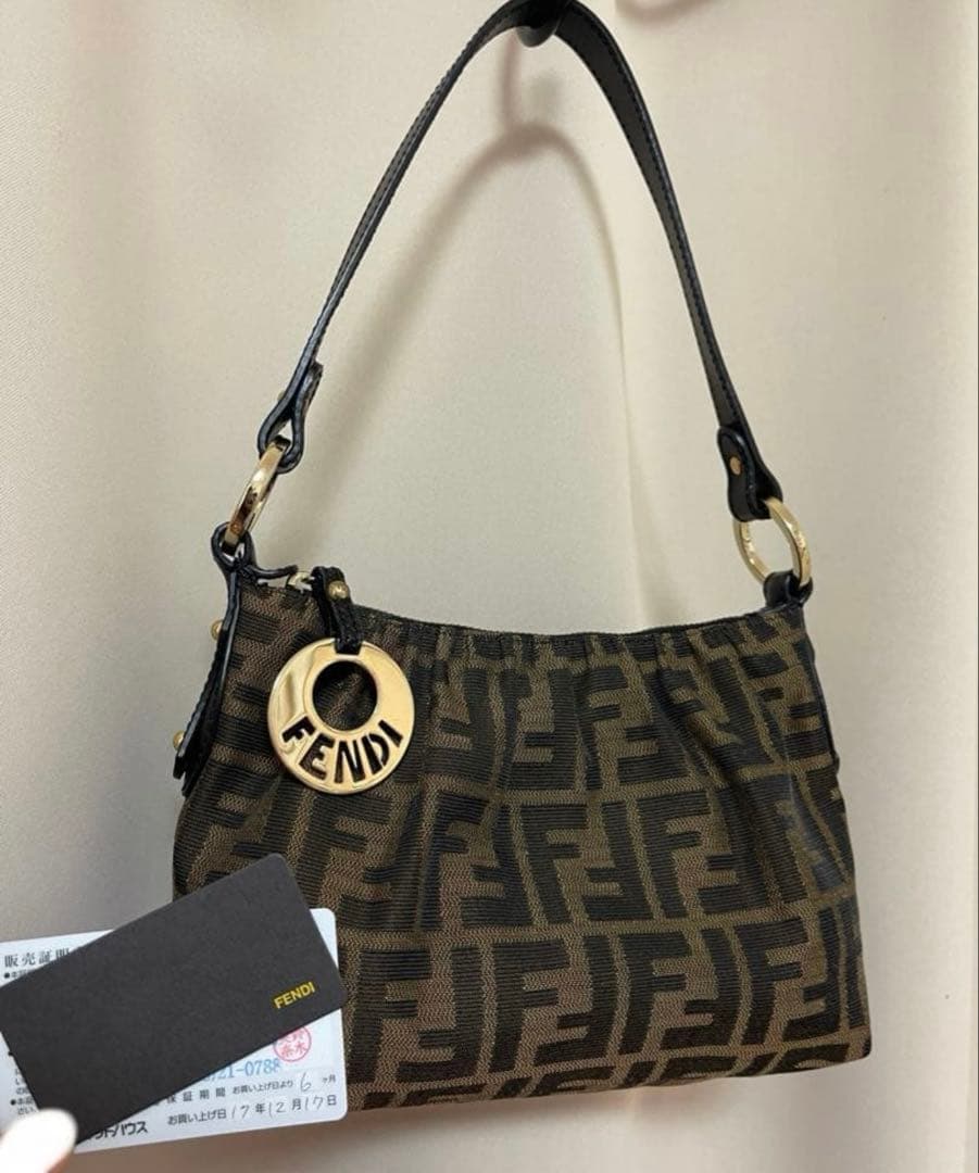 FENDI ズッカ柄ショルダーバッグ ハン ドバッグショルダーバッグ [中古]