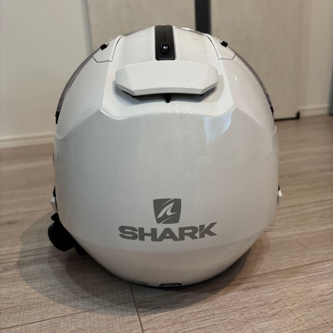 SHARK Evo-ES Blankシステムヘルメット ホワイト インカム装備