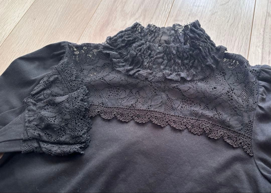 Moi meme Moitie 初期 薔薇レースハイネックカットソー 美品✦