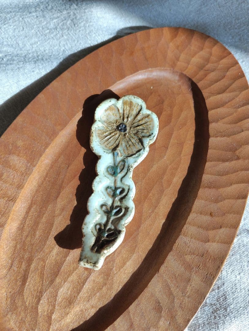 作家　本田あつみ カトラリーレスト　2個　ワイルドフラワー