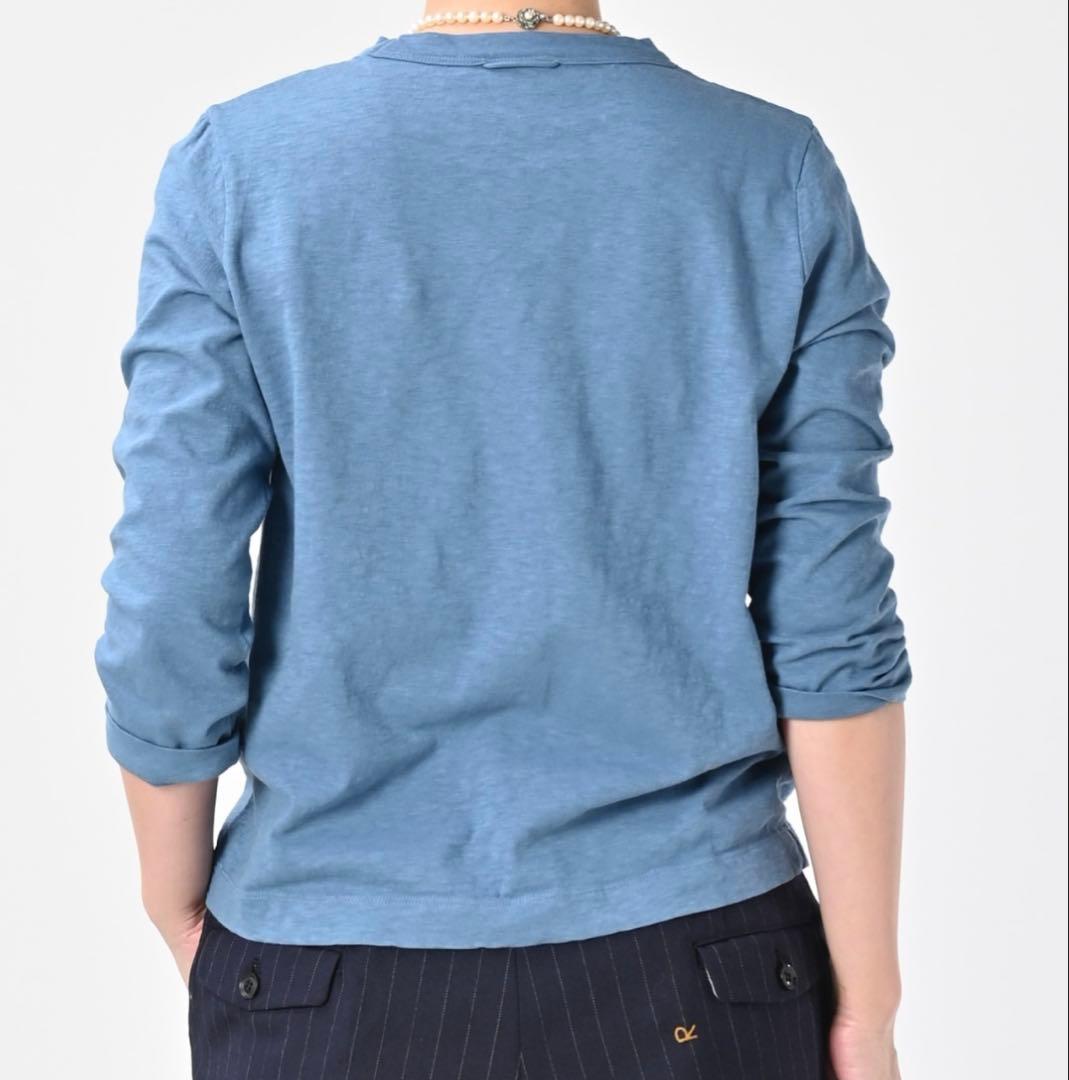 【新品】天竺の四角Tシャツ(浅葱)