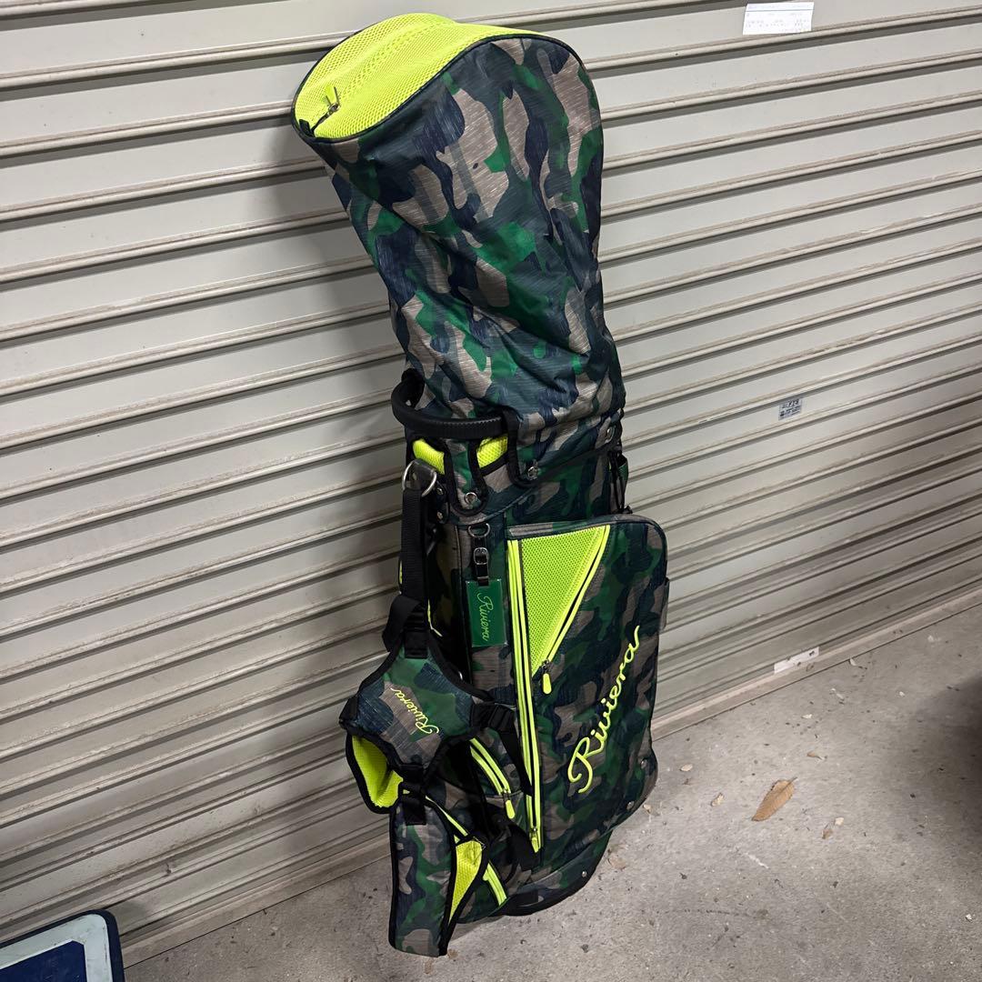 ☆Riviera リビエラ　キャディバッグ　スタンド　迷彩柄