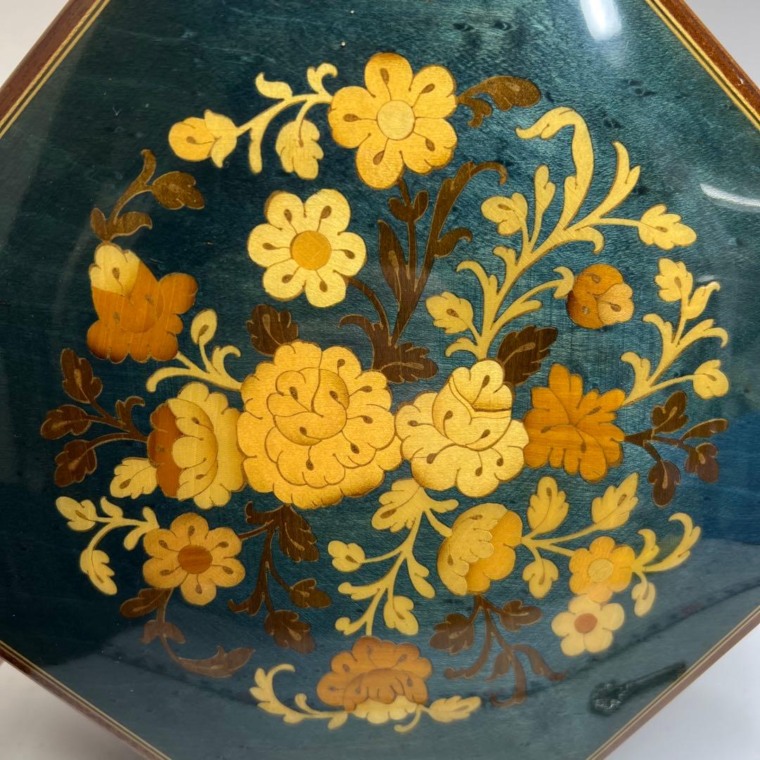 リュージュ　象嵌　オルゴール　幅約24㎝　タサチ　東な8-0121①