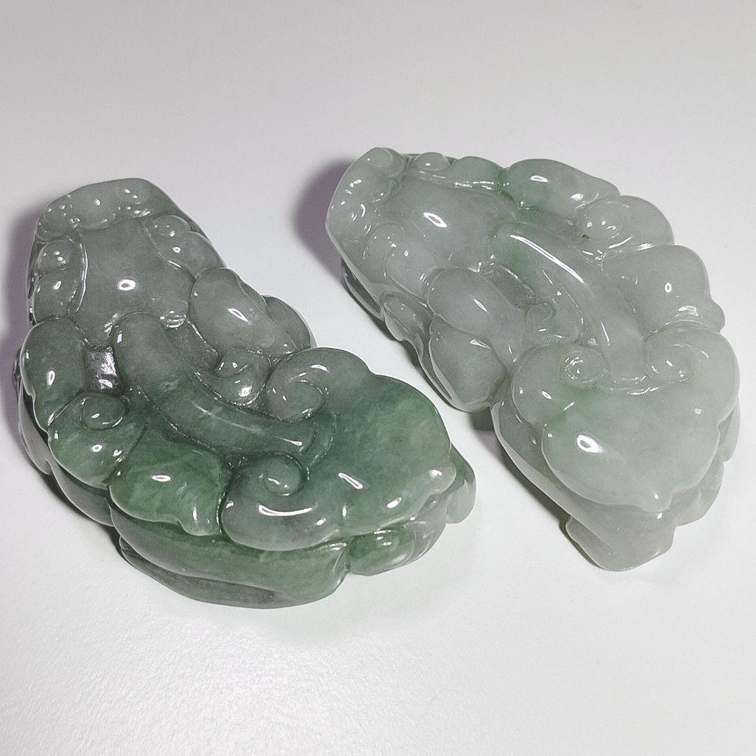 高品質 ミャンマー産 A貨 翡翠 貔貅 ペア ヒキュウ ネックレス 置物