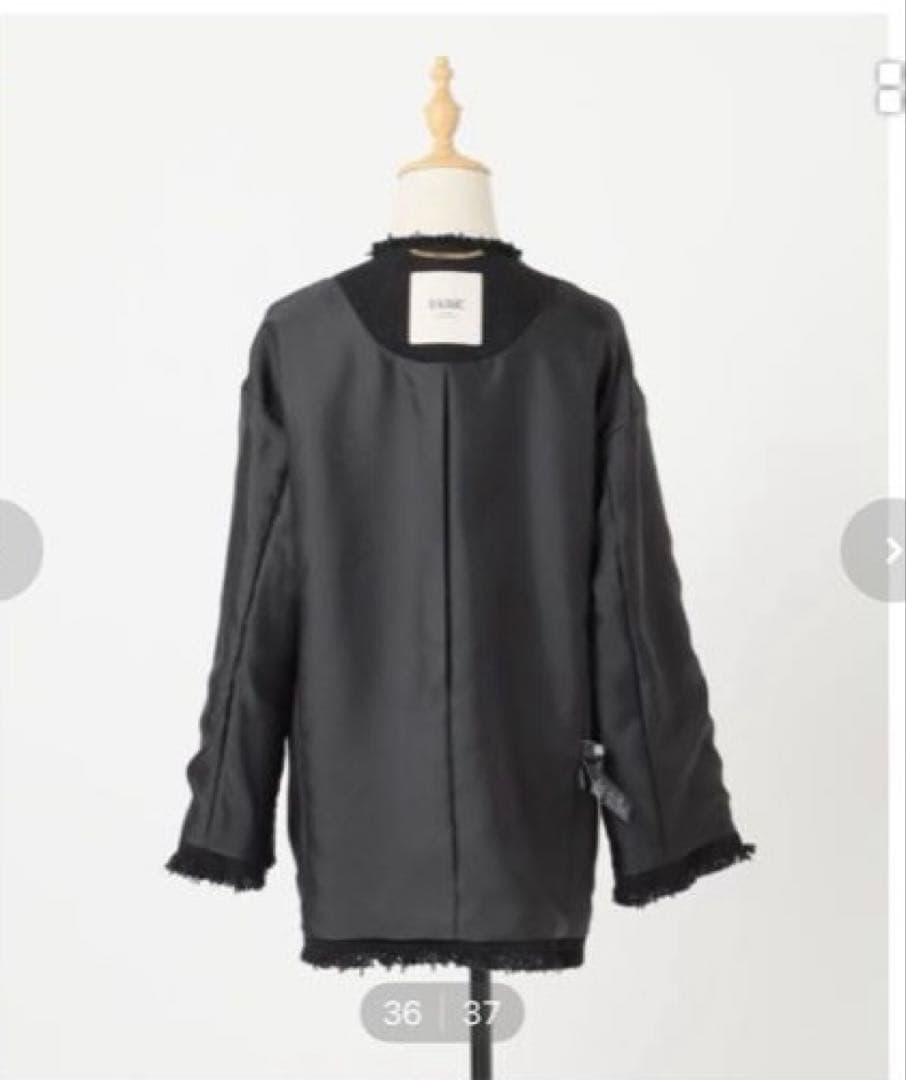 新品　L'ESSAGE GIOLICAツイードBIGジャケット　ブラック