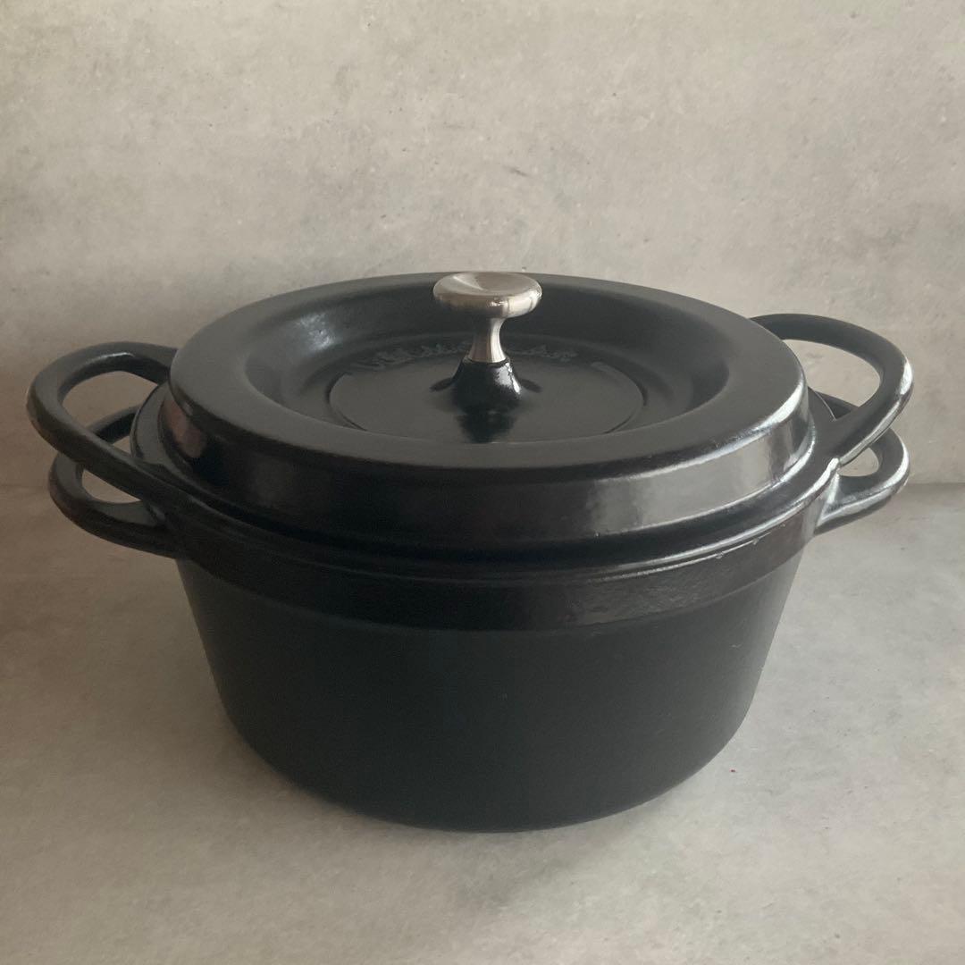 VERMICULAR オーブンポットラウンド　両手鍋 マットブラック　18cm
