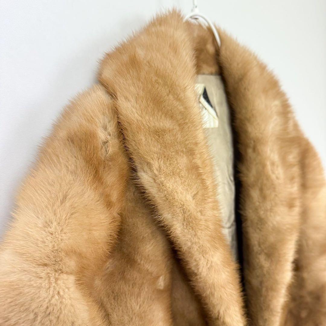 ヴィンテージ 毛皮 ミンクファー リアルファー ケープコート 羽織り S737
