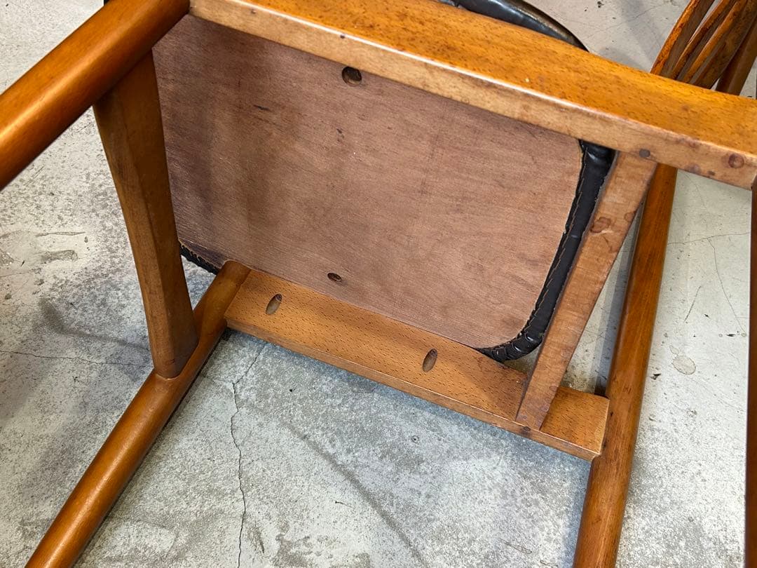 貴重!! 60s 70s ビンテージ 飛騨家具 日進木工　ウッドチェア ①