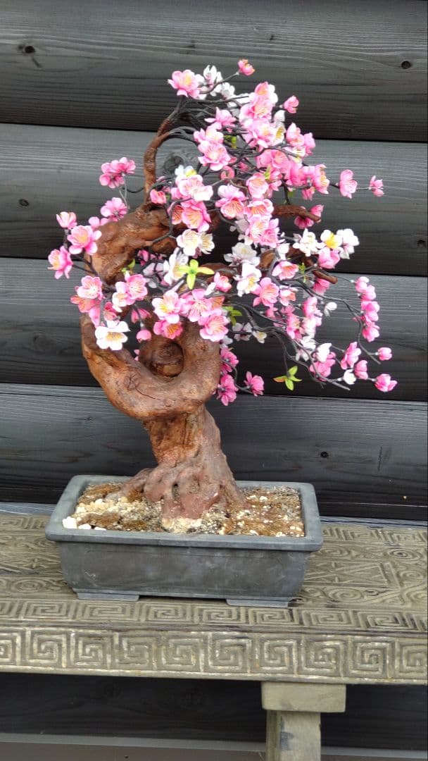 桜の工芸盆栽インテリア装飾 約50cm