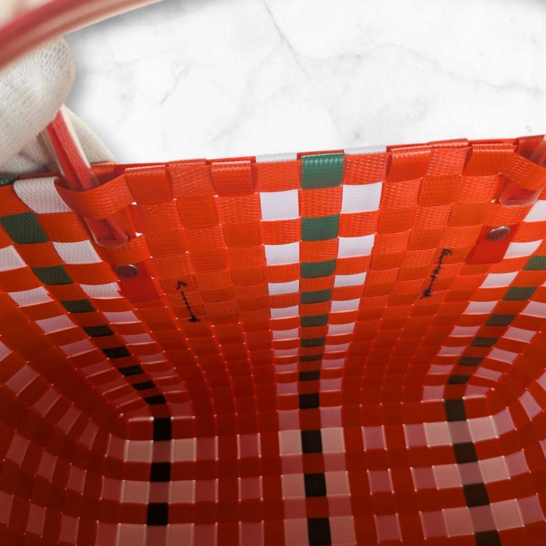 【美品】MARNI マルニ バスケットバッグ レッド 軽量トート 春夏人気カラー